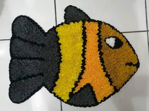Tapete Frufru Peixe Antiderrapante