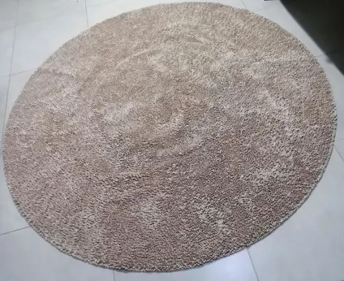 Tapete Frufru Sala 1m50cm Bege Antiderrapante