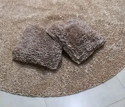 Tapete Frufru Sala 1m80cm / 2 Capas Almofada Antiderrapante