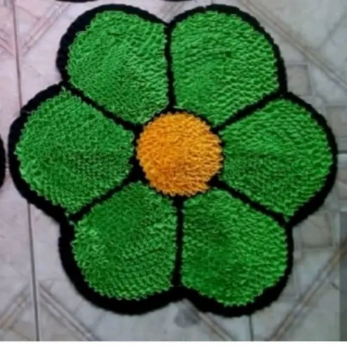 Tapete Frufru Verde 40cm x 40cm Antiderrapante
