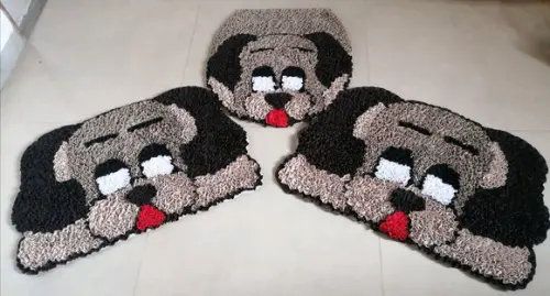 Tapetes Frufru Banheiro Cachorros Antiderrapante