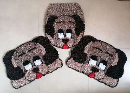 Tapetes Frufru Banheiro Cachorros Antiderrapante
