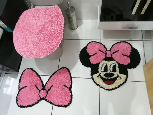Tapetes Frufru Banheiro Minnie Antiderrapante