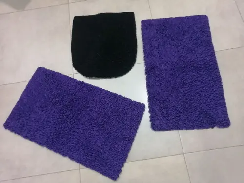 Tapetes Frufru Banheiro Roxo Antiderrapante
