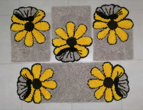 Tapetes Frufru Cozinha Flor Borboleta Antiderrapante
