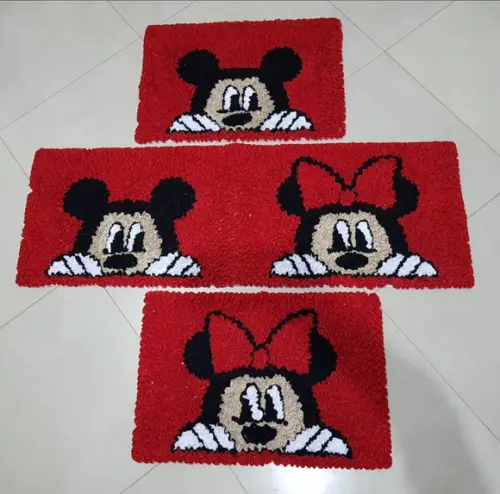 Tapetes Frufru Cozinha Minnie e Mickey Antiderrapante