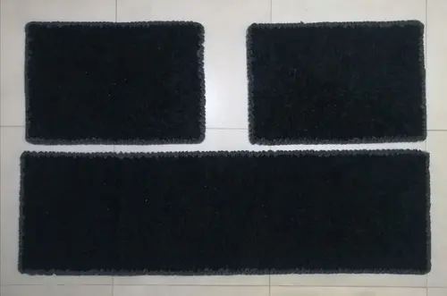Tapetes Frufru Cozinha Preto Antiderrapante