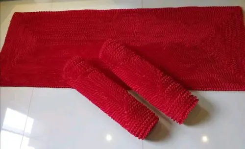 Tapetes Frufru Cozinha Vermelho Antiderrapante