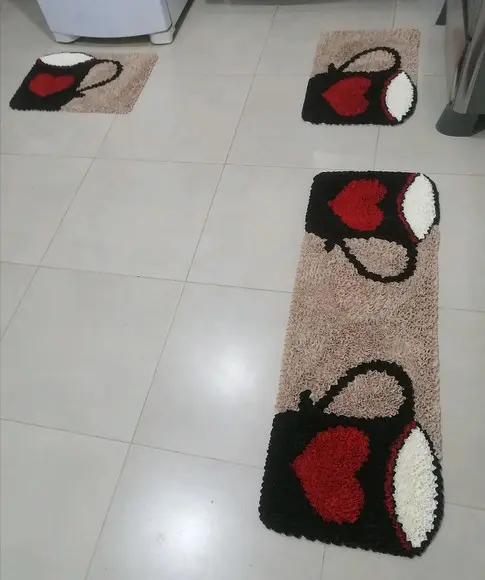 Tapetes Frufru Cozinha Xícara Antiderrapante