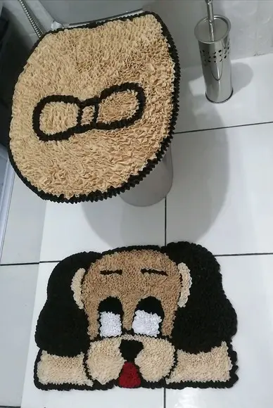 Tapetes Frufru Lavabo Cachorro Antiderrapante