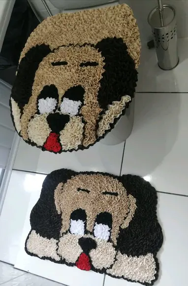 Tapetes Frufru Lavabo Cachorro Antiderrapante