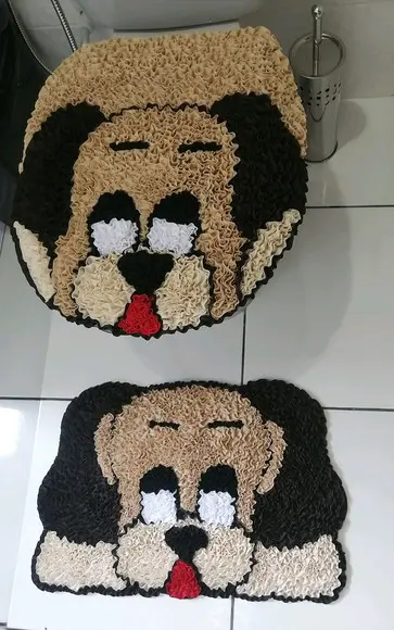 Tapetes Frufru Lavabo Cachorro Antiderrapante