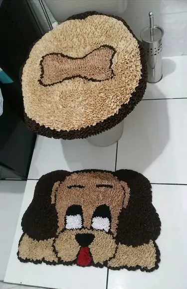 Tapetes Frufru Lavabo Cachorro Antiderrapante