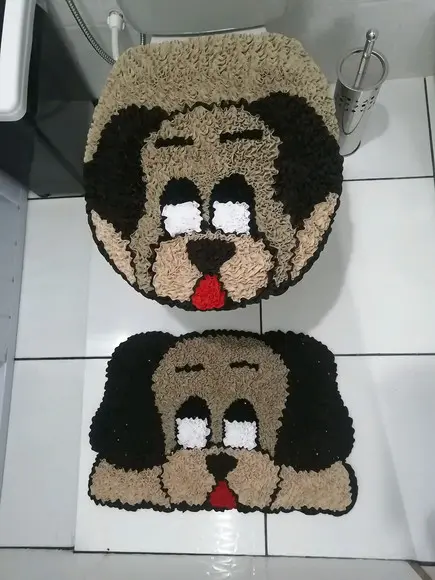 Tapetes Frufru Lavabo Cachorro Antiderrapante
