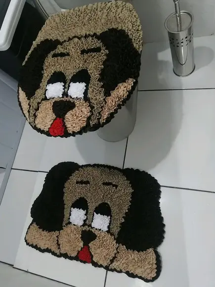 Tapetes Frufru Lavabo Cachorro Antiderrapante
