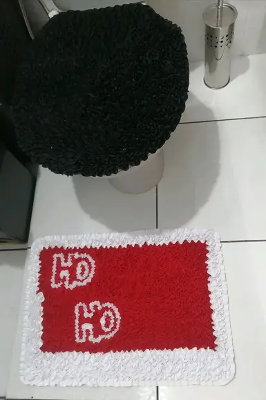 Tapetes Frufru Lavabo Feliz Natal Antiderrapante