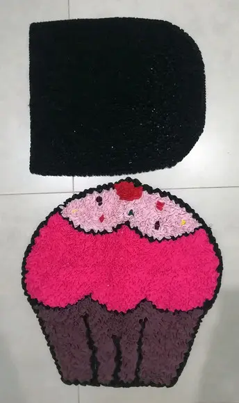 Tapetes Frufru Lavabo Cupcake Antiderrapante