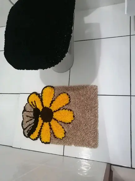 Tapetes Frufru Lavabo Flor Borboleta Antiderrapante