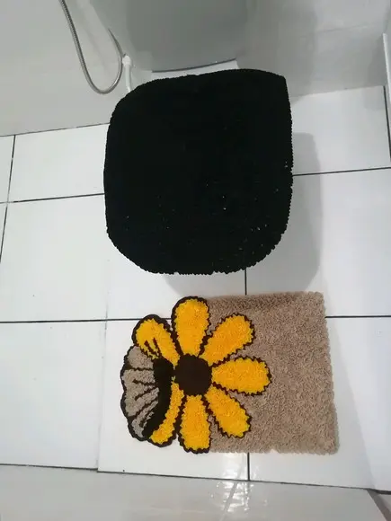 Tapetes Frufru Lavabo Flor Borboleta Antiderrapante
