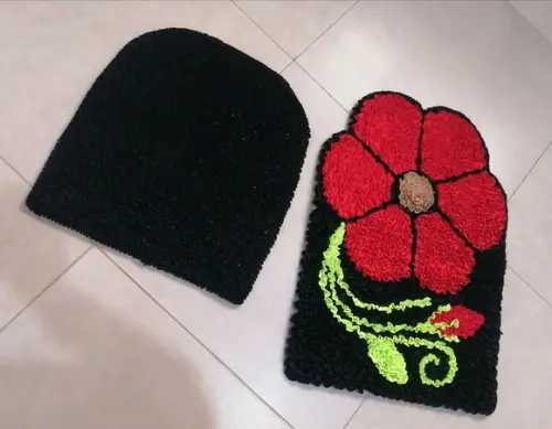Tapetes Frufru Lavabo Flor Vermelha Antiderrapante