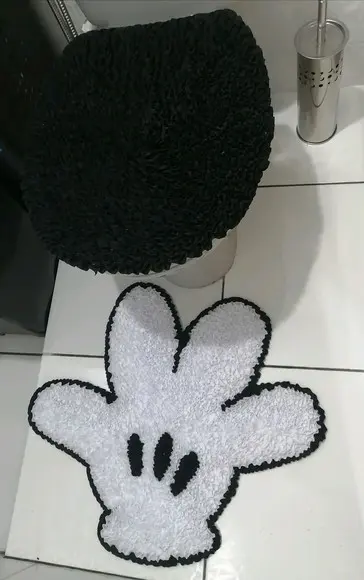Tapetes Frufru Lavabo Mãozinha Mickey Antiderrapante