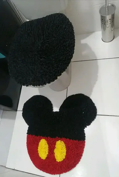 Tapetes Frufru Lavabo Mickey Antiderrapante