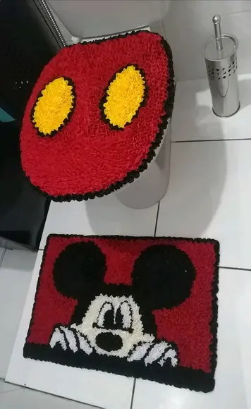 Tapetes Frufru Lavabo Mickey Antiderrapante
