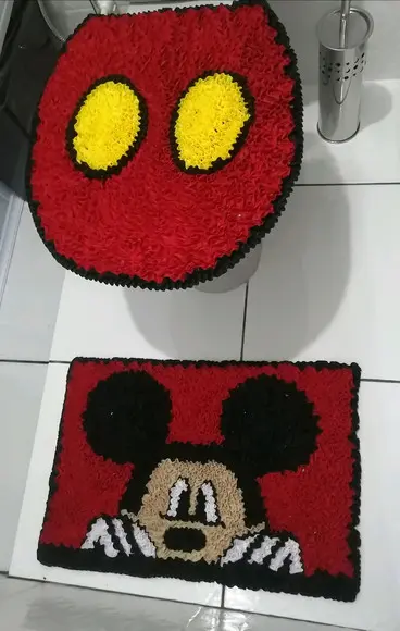 Tapetes Frufru Lavabo Mickey Antiderrapante