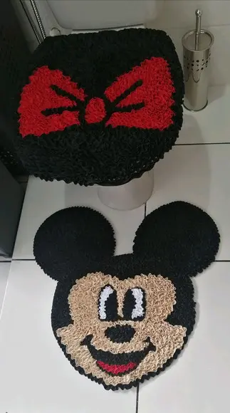 Tapetes Frufru Lavabo Mickey Antiderrapante