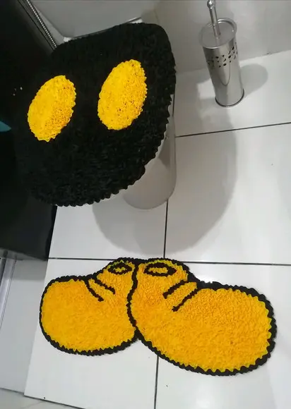 Tapetes Frufru Lavabo Mickey Antiderrapante