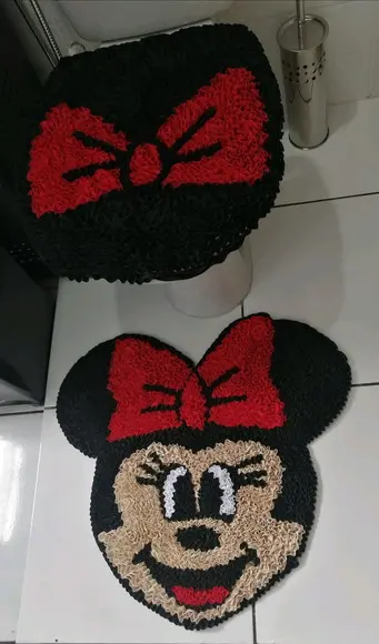 Tapetes Frufru Lavabo Minnie Antiderrapante