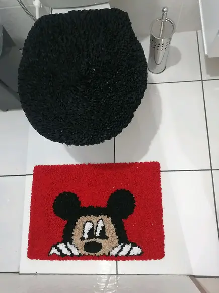 Tapetes Frufru Lavabo Mickey Antiderrapante