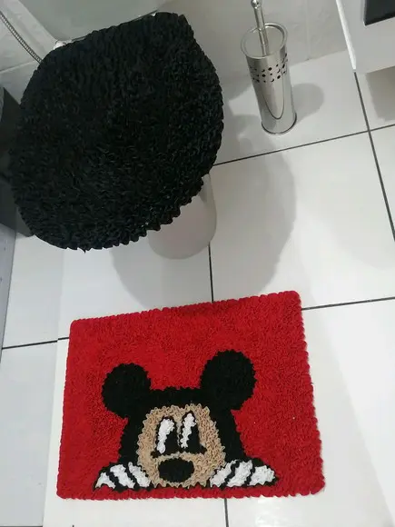 Tapetes Frufru Lavabo Mickey Antiderrapante