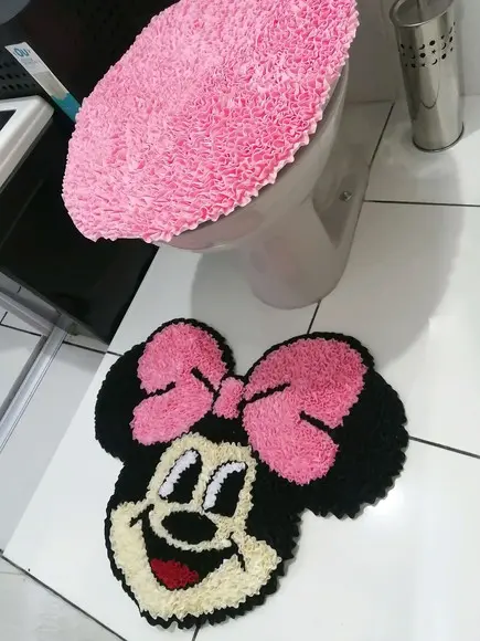 Tapetes Frufru Lavabo Minnie Antiderrapante
