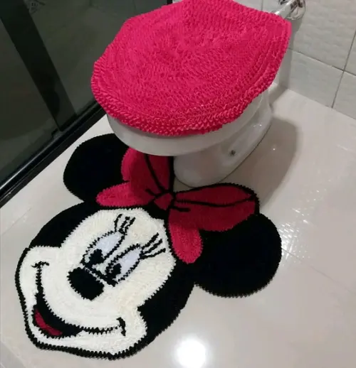 Tapetes Frufru Lavabo Minnie Antiderrapante