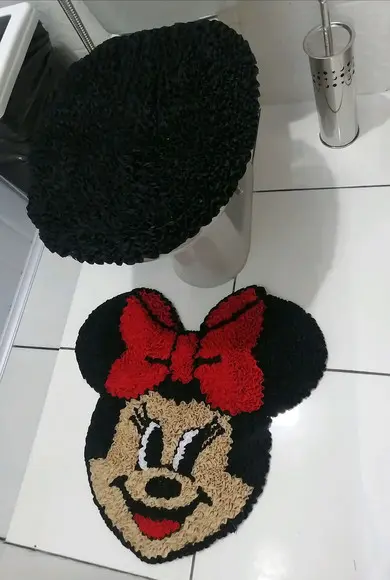 Tapetes Frufru Lavabo Minnie Antiderrapante