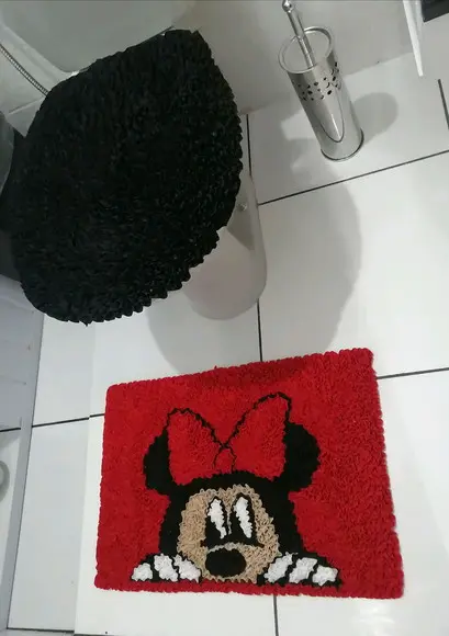 Tapetes Frufru Lavabo Minnie Antiderrapante