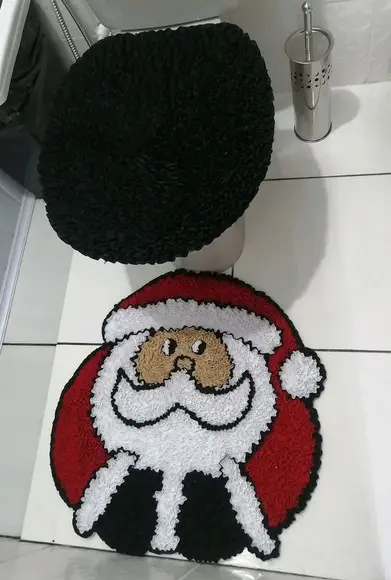 Tapetes Frufru Lavabo Papai Noel Antiderrapante