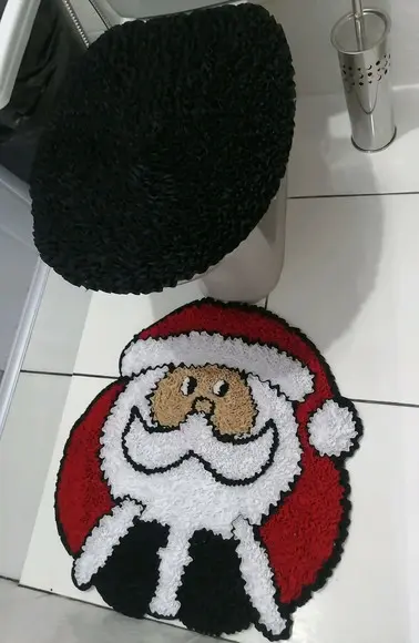 Tapetes Frufru Lavabo Papai Noel Antiderrapante