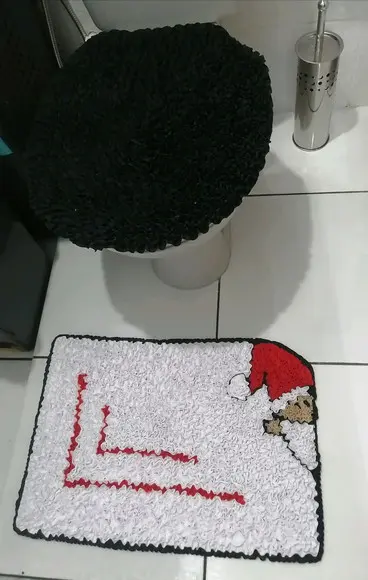 Tapetes Frufru Lavabo Papai Noel Antiderrapante