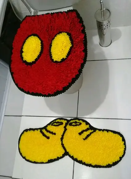 Tapetes Frufru Lavabo Sapato Mickey Antiderrapante