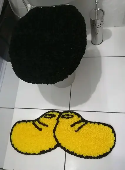 Tapetes Frufru Lavabo Sapato Mickey Antiderrapante