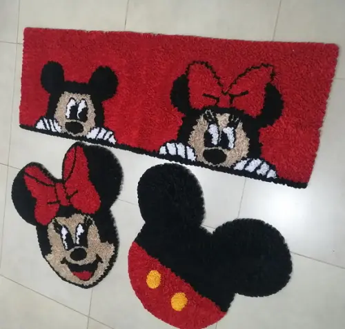 Tapetes Frufru Mickey e Minnie Antiderrapante
