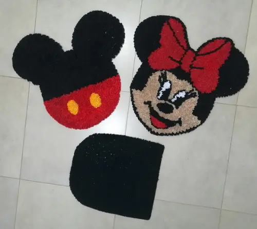 Tapetes Frufru Minnie e Mickey Antiderrapante