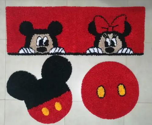 Tapetes Frufru Minnie e Mickey Antiderrapante