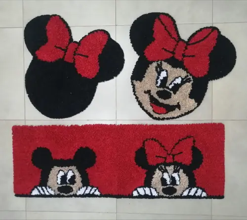 Tapetes Frufru Minnie e Mickey Antiderrapante