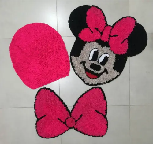 Tapetes Frufru Minnie Pink Antiderrapante