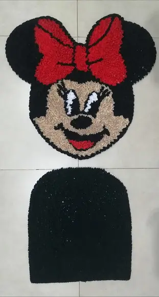 Tapetes Frufru Minnie para Lavabo Antiderrapante