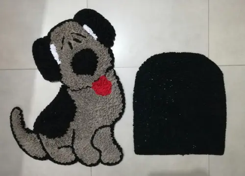 Tapetes Frufru para Lavabo Cachorro Antiderrapante