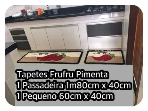 Tapetes Pimenta Frufru Antiderrapante